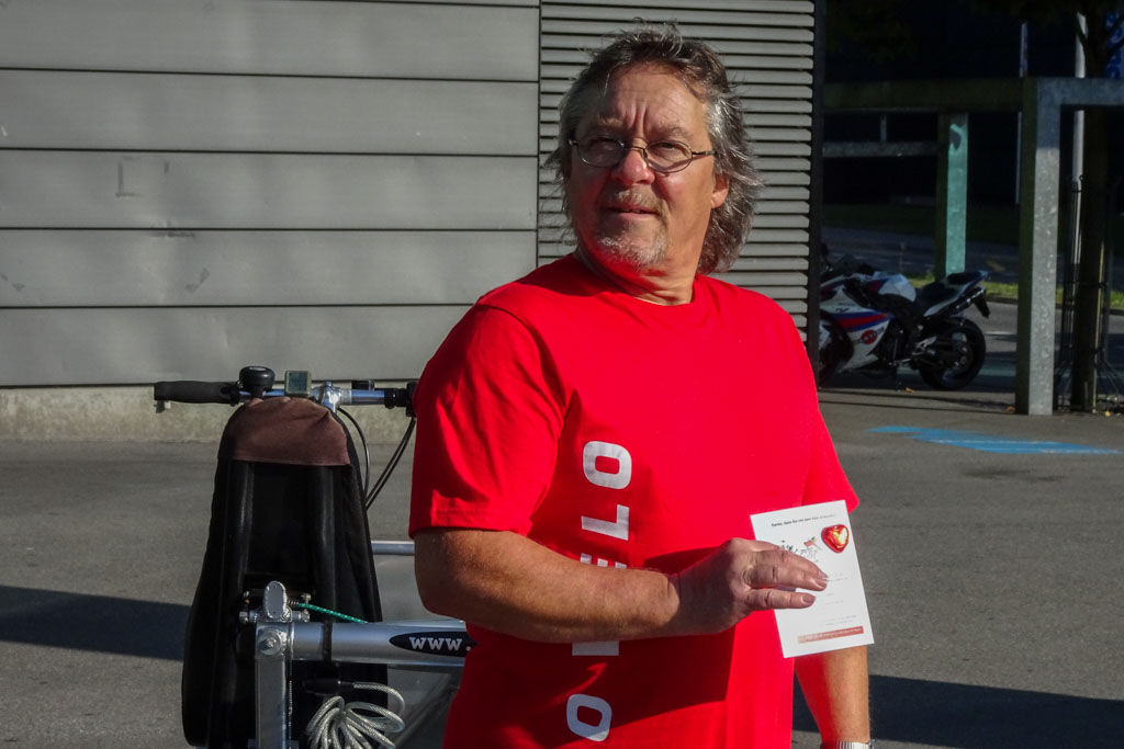 Danke, dass Sie mit dem Velo einkaufen