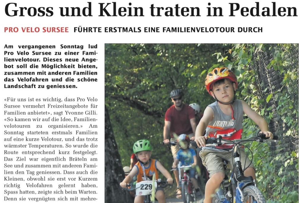 Auf und davon auf dem Velo